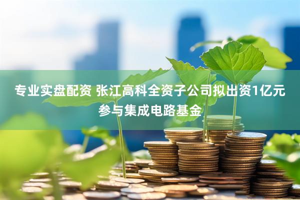 专业实盘配资 张江高科全资子公司拟出资1亿元参与集成电路基金
